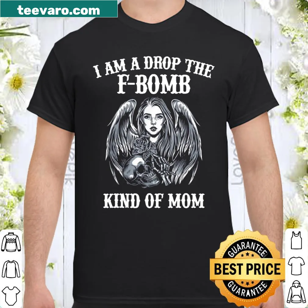Edgy mom shirt featuring a skull and angel design