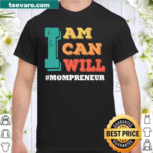 Inspirational shirt for moms with the phrase '#MOMPRENEUR'
