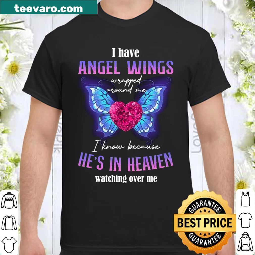 Sentimental shirt with angel wings and heartfelt message about loss.