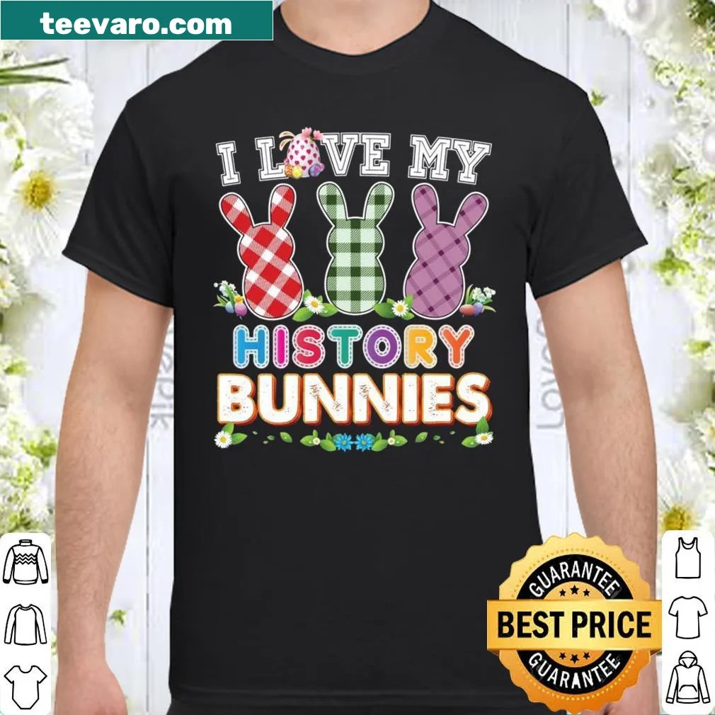 Vintage-style shirt with bunnies and Easter themes for teachers