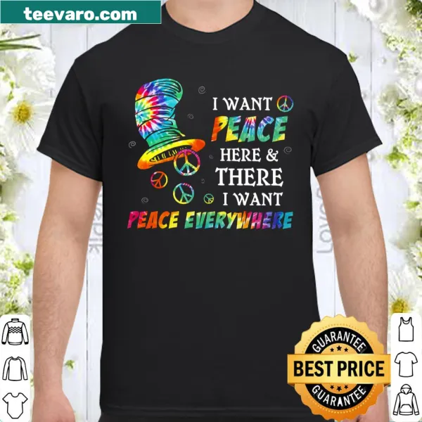 Shirt with a message promoting peace everywhere