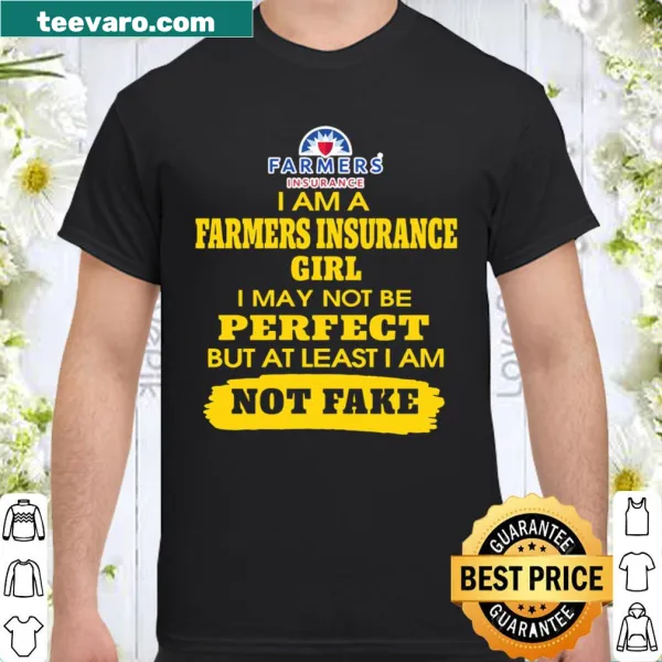 Humorous shirt about farmers and authenticity with catchy text.