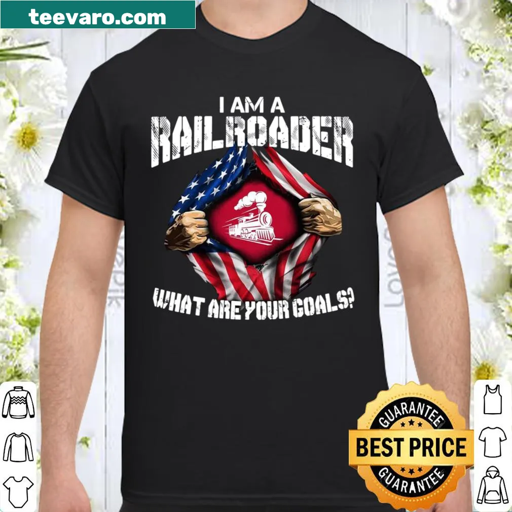 Humorous shirt for railroaders with a question about goals.