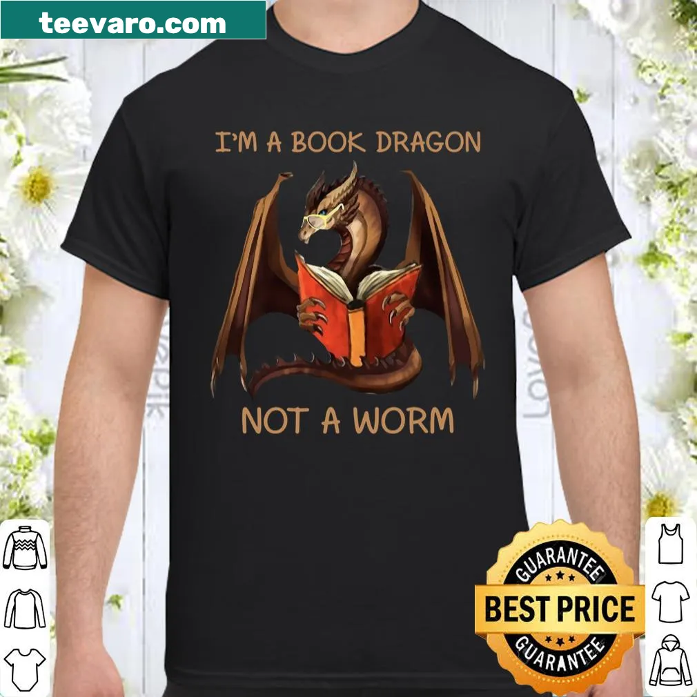 Funny T-shirt for book lovers with dragon graphic