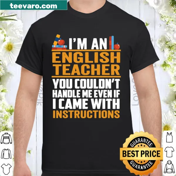 Sarcastic t-shirt for English teachers with bold text