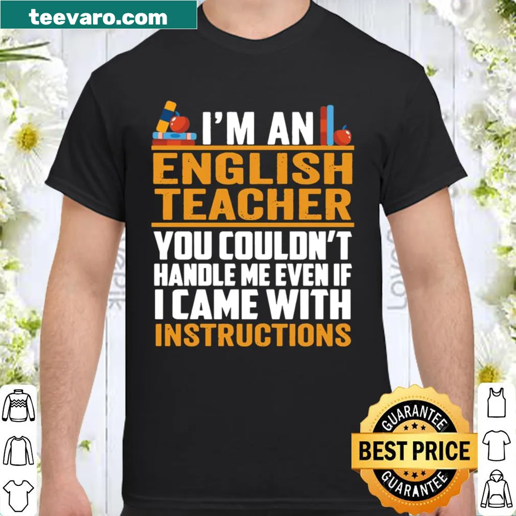 Sarcastic t-shirt for English teachers with bold text