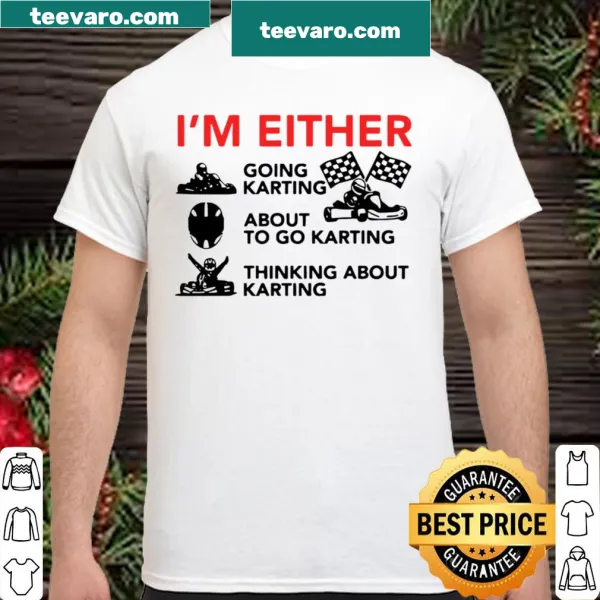 Shirt with fun karting graphic and text