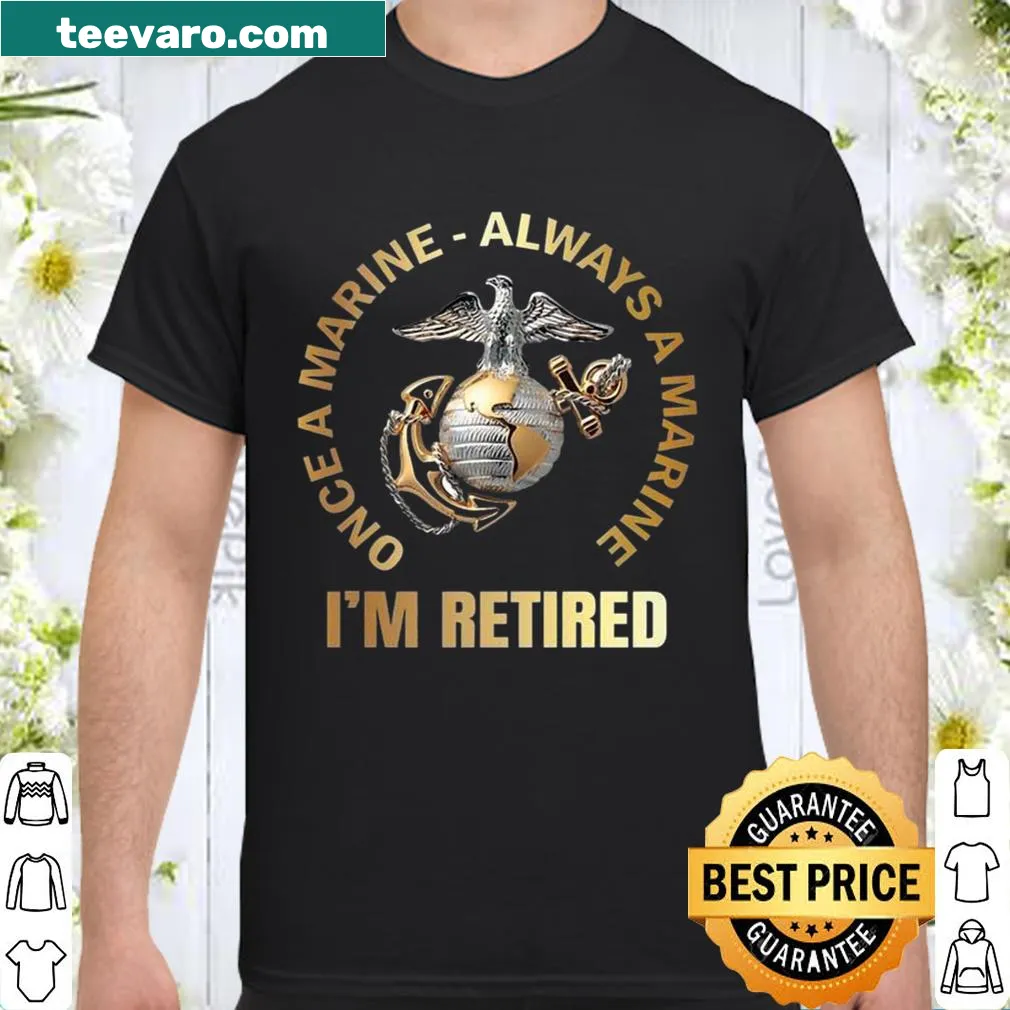 Proud shirt celebrating Marine Corps service and veteran identity.