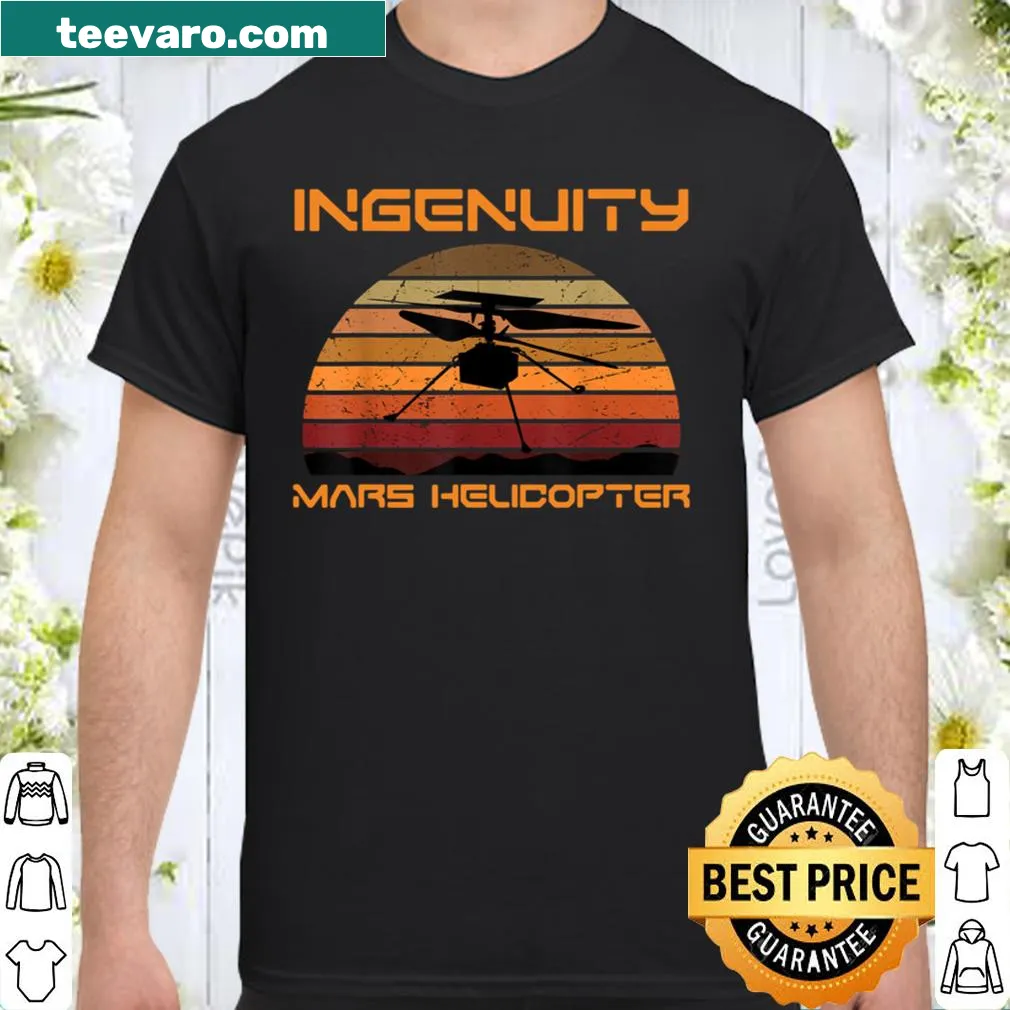 Retro shirt featuring Ingenuity Mars Helicopter design