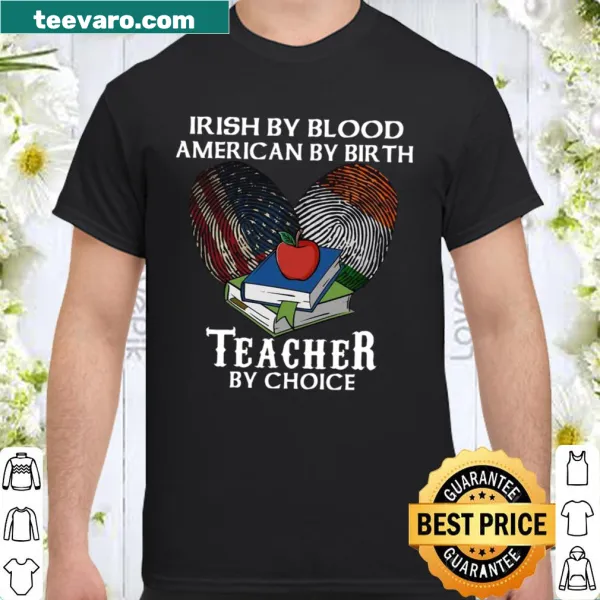 Patriotic teacher shirt featuring Irish and American pride