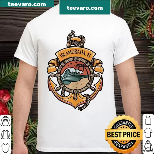 Outdoor-themed t-shirt celebrating boating and fishing in Islamorada, Florida.