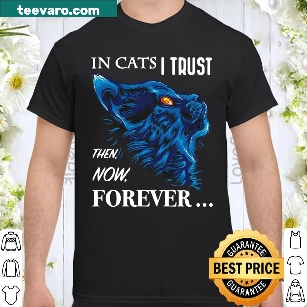 Sentimental cat lover shirt with the phrase 'It Cats I Trust' and a cat graphic.