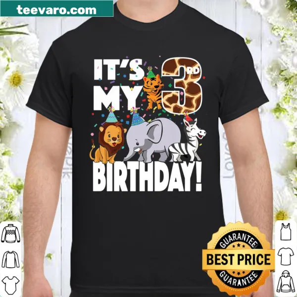Jungle-themed birthday shirt for boys featuring playful animals