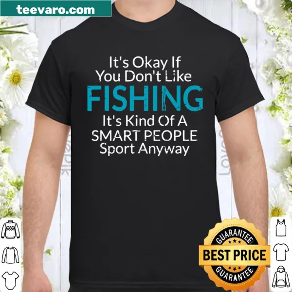 Distressed shirt with a humorous fishing saying