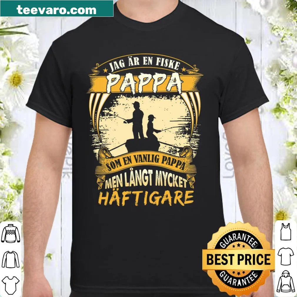Funny shirt saying 'I'm a Fishing Dad' in Swedish