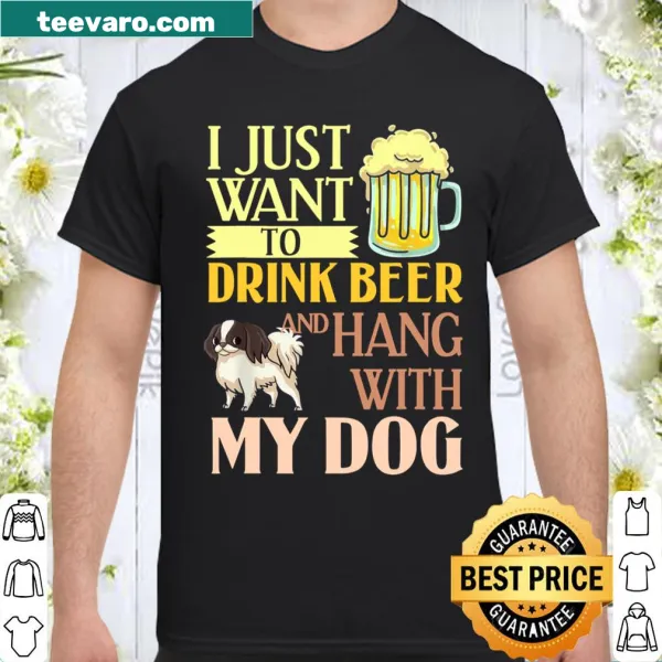 Adorable illustration of a Japanese Chin dog on a shirt