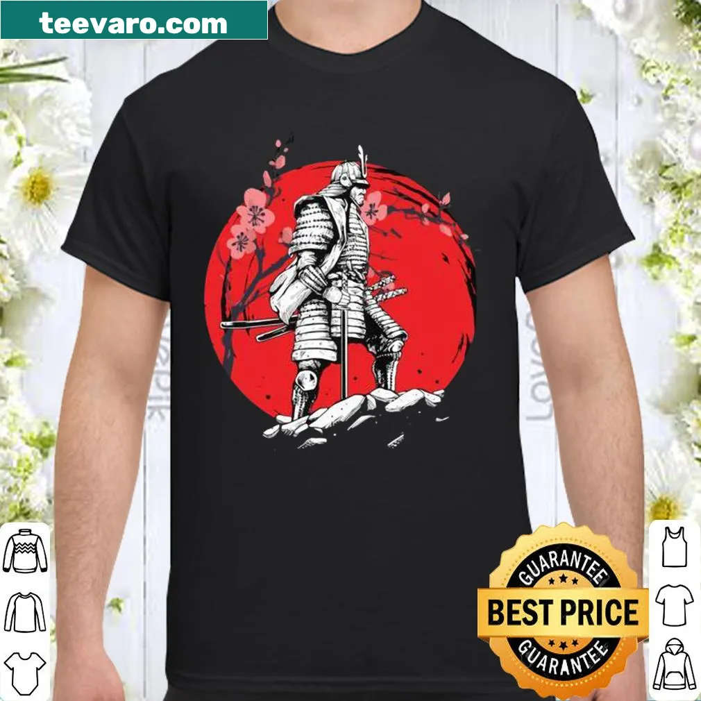Illustrated ninja warrior shirt inspired by Japanese samurai