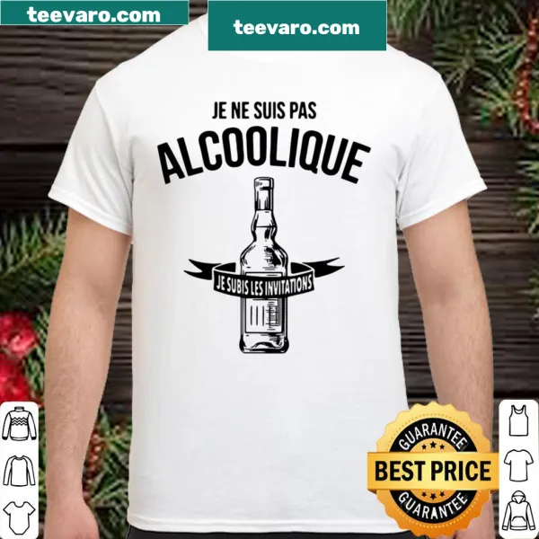 Funny shirt with a humorous drinking-related phrase in French