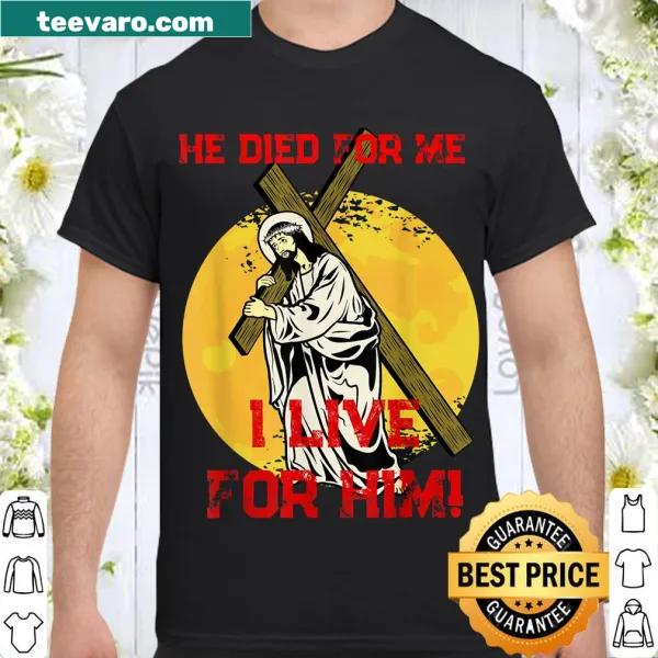 Religious shirt with heartfelt text about Jesus' sacrifice