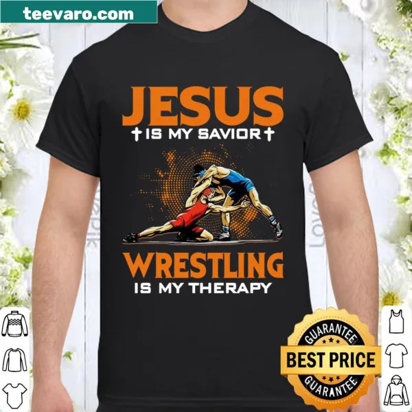 Inspirational shirt combining faith and wrestling themes.