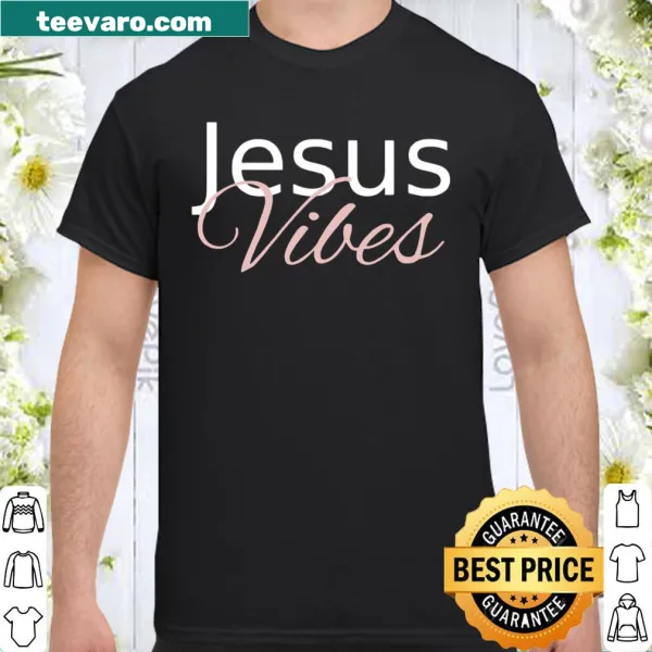 Casual Jesus Vibes shirt with an uplifting message in simple typography