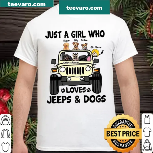 Shirt celebrating girls who love Jeeps and dogs