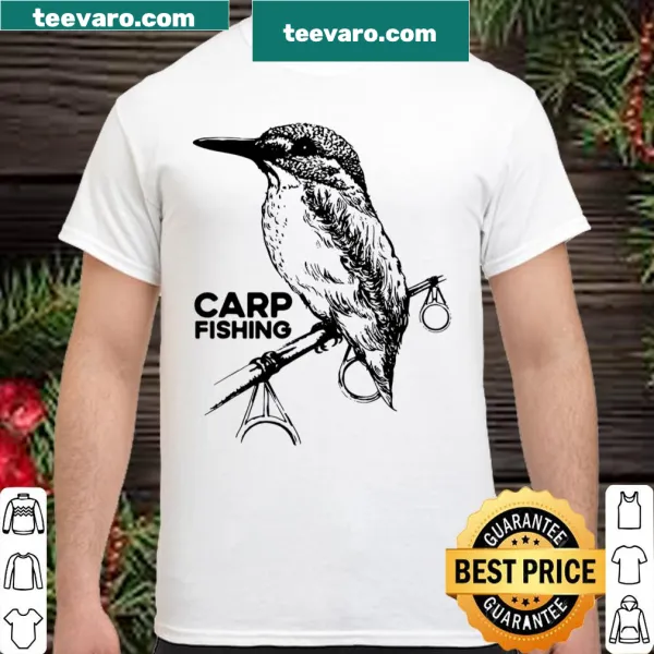 Playful typography shirt celebrating carp fishing for anglers.