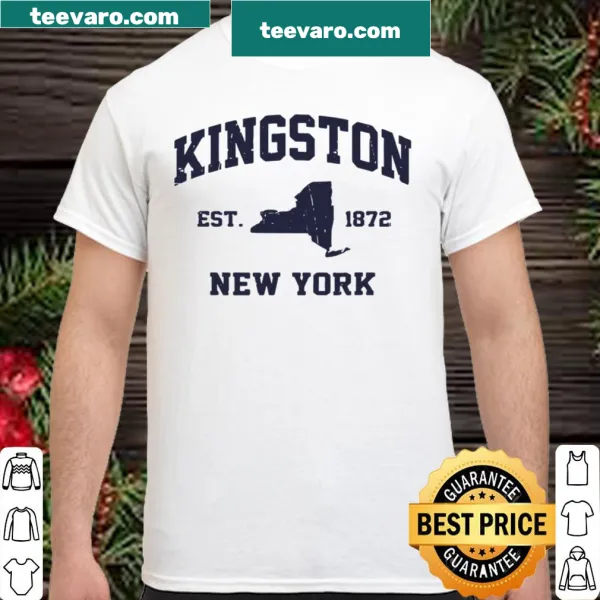Vintage Kingston NY t-shirt with athletic style text.