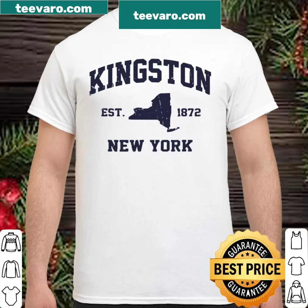 Vintage Kingston NY t-shirt with athletic style text.