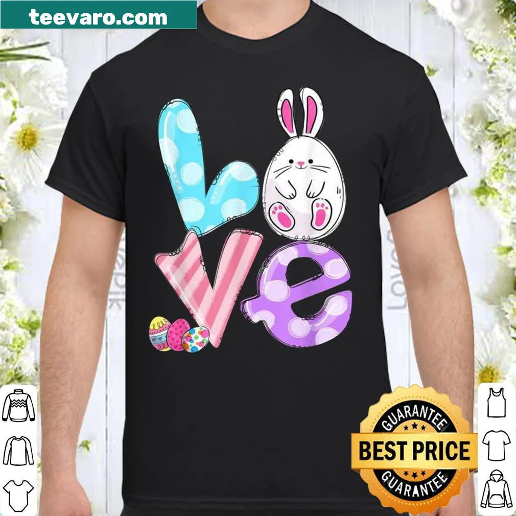 Cute bunny with Easter eggs graphic