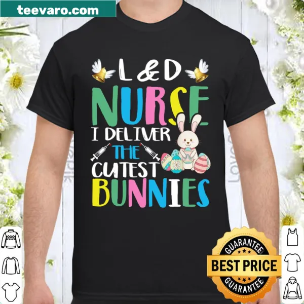 Cute Easter shirt for nurses featuring bunnies and eggs