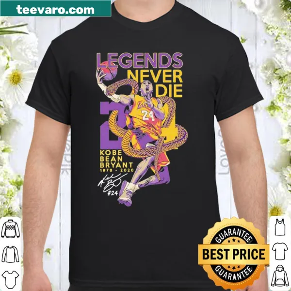 Tribute shirt featuring Kobe Bryant's signature and number 24