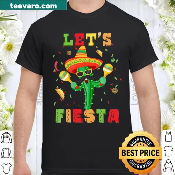 Cinco de Mayo fiesta shirt featuring playful cactus illustrations