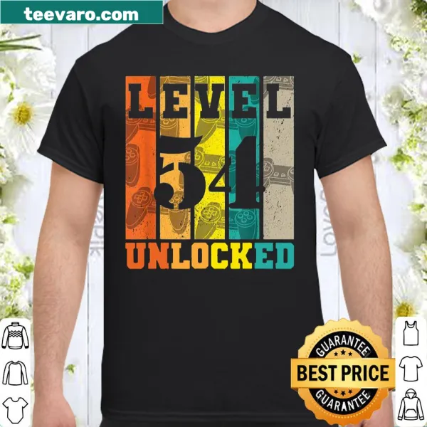 Shirt celebrating 54th birthday with 'Level 54 Unlocked' design