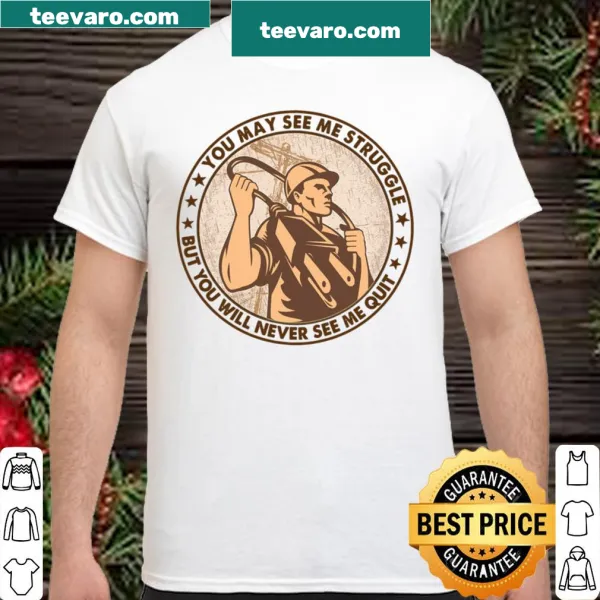 Text-based shirt showing support for linemen and their struggles