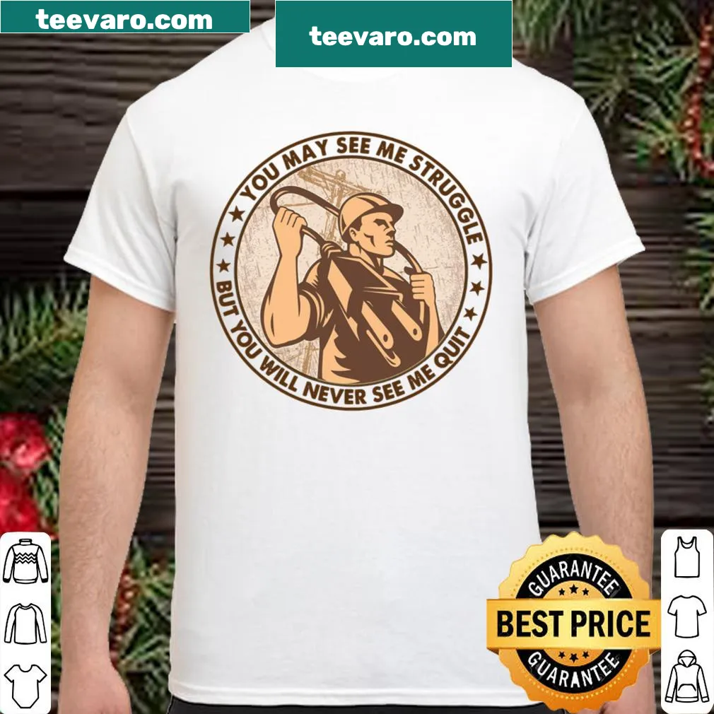 Text-based shirt showing support for linemen and their struggles