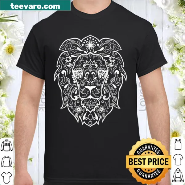 Artistic lion design shirt celebrating wildlife