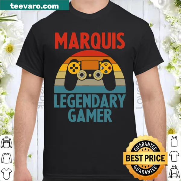 Personalized gaming birthday shirt with the name MARQUIS