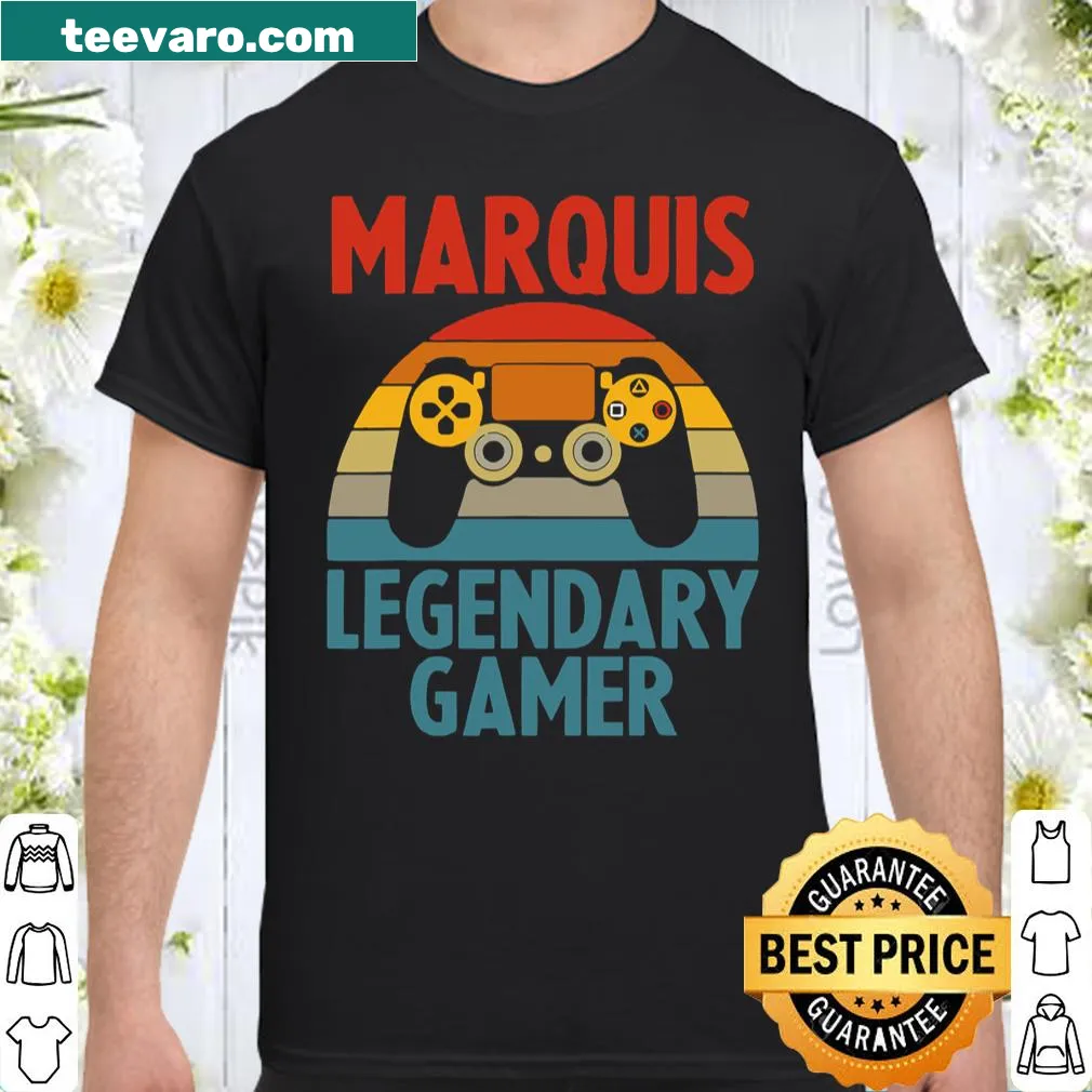 Personalized gaming birthday shirt with the name MARQUIS