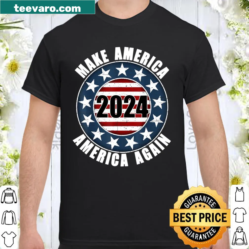 Political shirt with text 'Make America America Again'