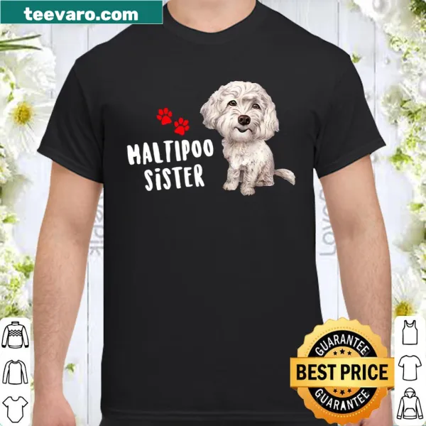 Cute shirt with a Maltipoo illustration and text for dog lovers
