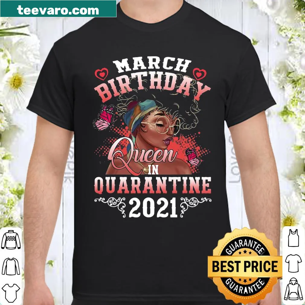 Proud birthday shirt for March girls with a vintage flair