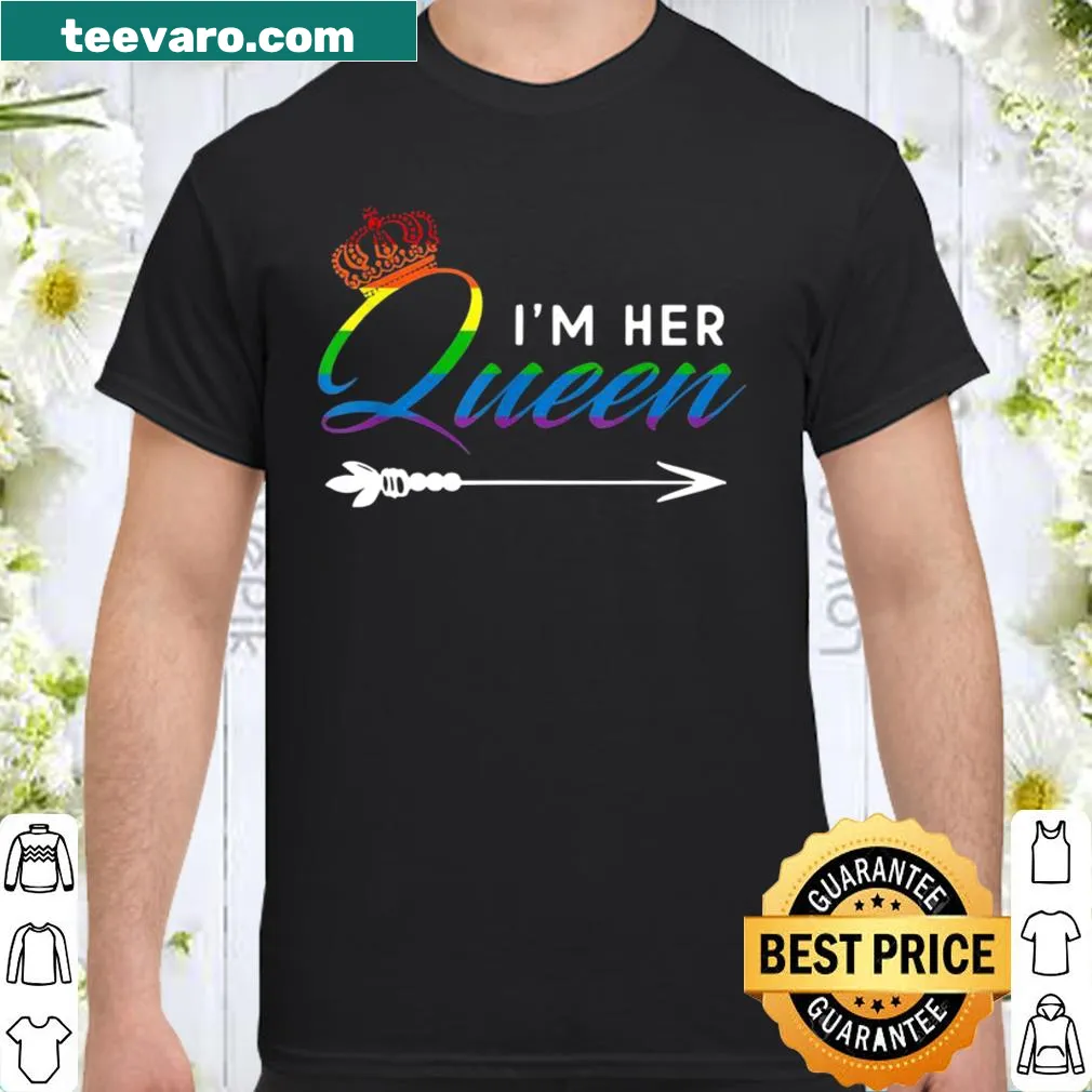 Matching shirt for lesbian couples with 'Her Queen' text