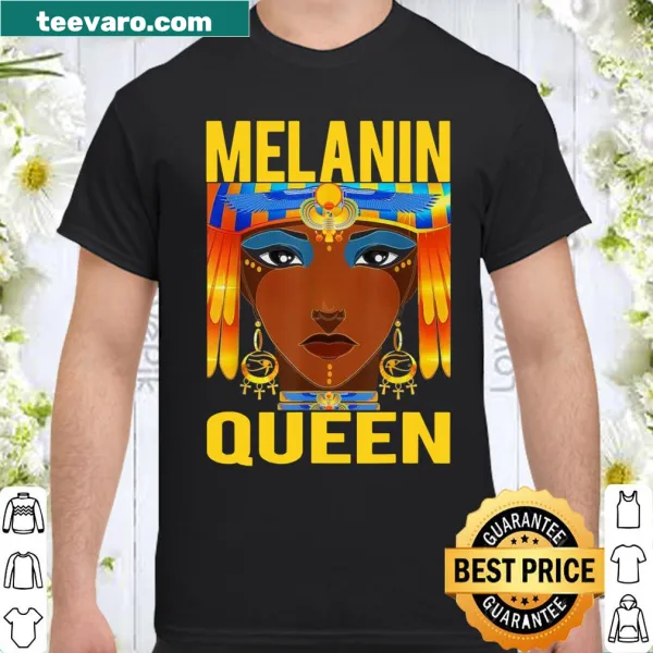 Empowering 'Melanin Queen' typography shirt celebrating African American women.