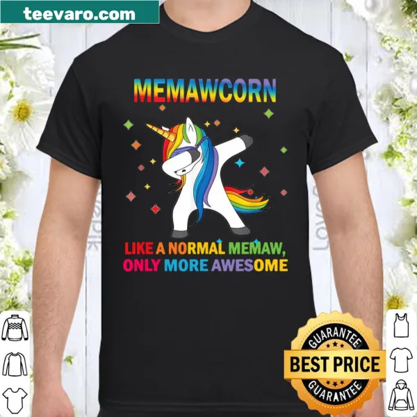 Shirt with a dabbing unicorn and the word Memaw for Mother's Day