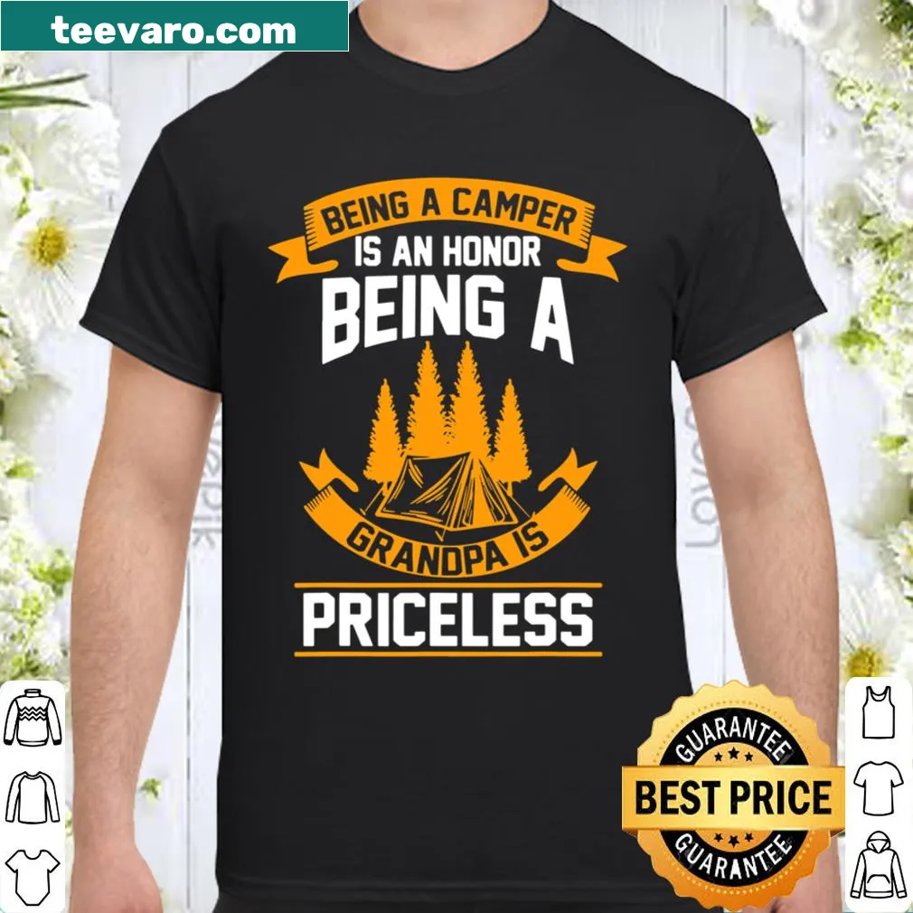 Camping-themed shirt celebrating grandfathers with nature design