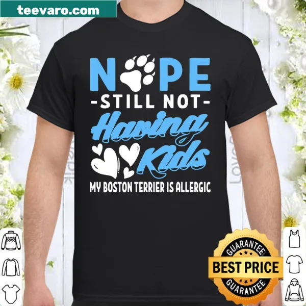 Funny couples shirt about Boston Terrier allergies