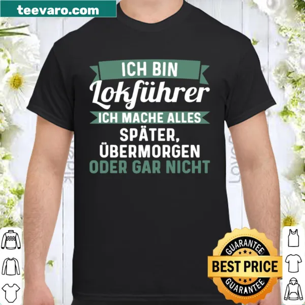 Locomotive driver themed t-shirt with engaging typography