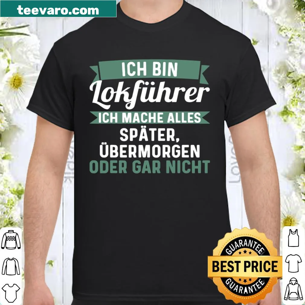 Locomotive driver themed t-shirt with engaging typography