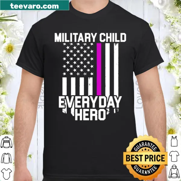 Illustrative shirt celebrating military children with 'Purple Up' text